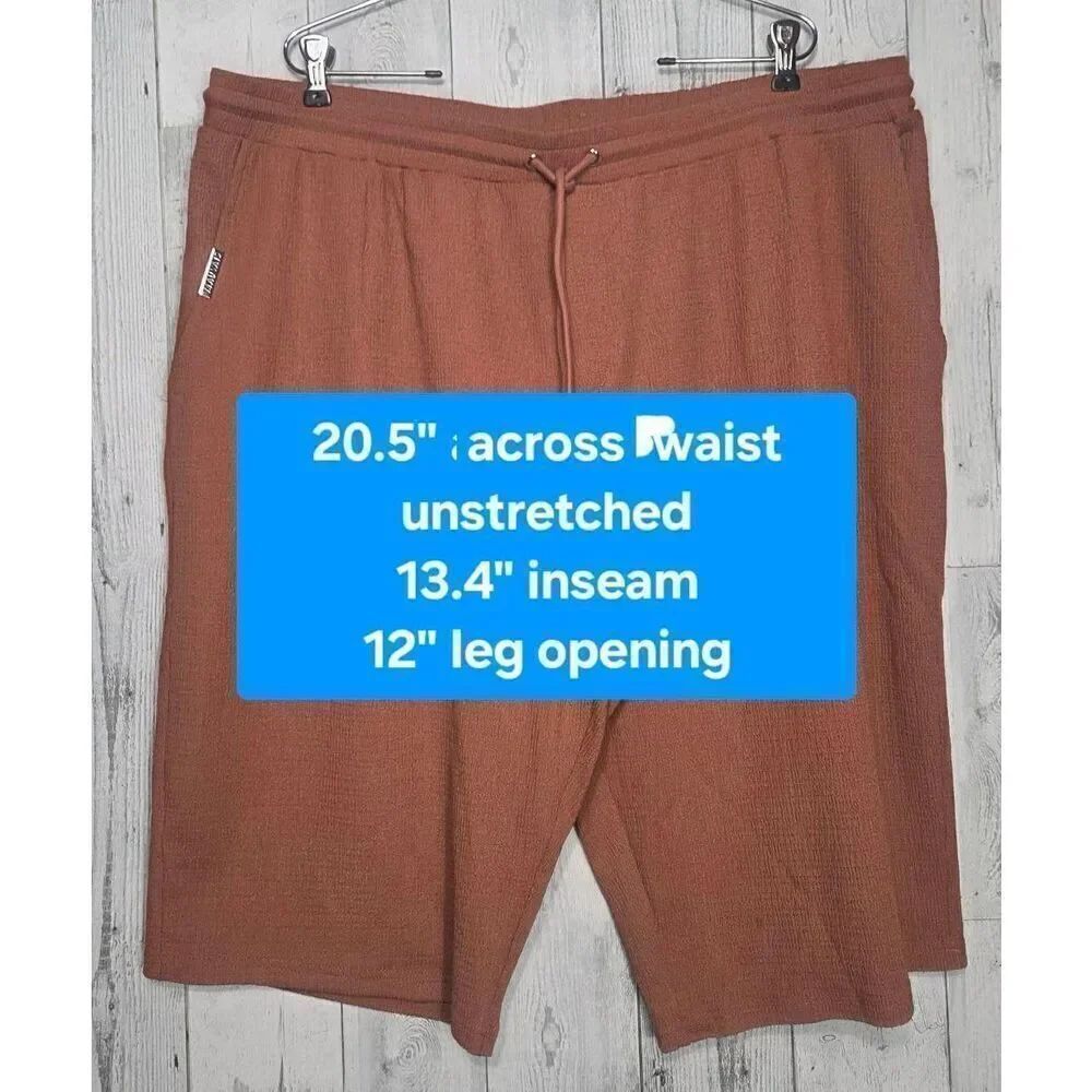 Mauvais Elvissa Relaxed Fit Textured Bermuda Length Shorts in Canyon Sz 46 - Picture 5 of 8